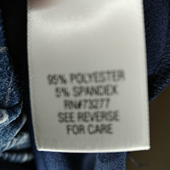 NEW Dana Buchman Blue Floral Dress 3/4 Sleeve LP - Picture 5 of 5